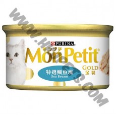 Mon Petit 貓罐頭 金裝 肉凍系列 特選鯛魚塊 (2，85克)
