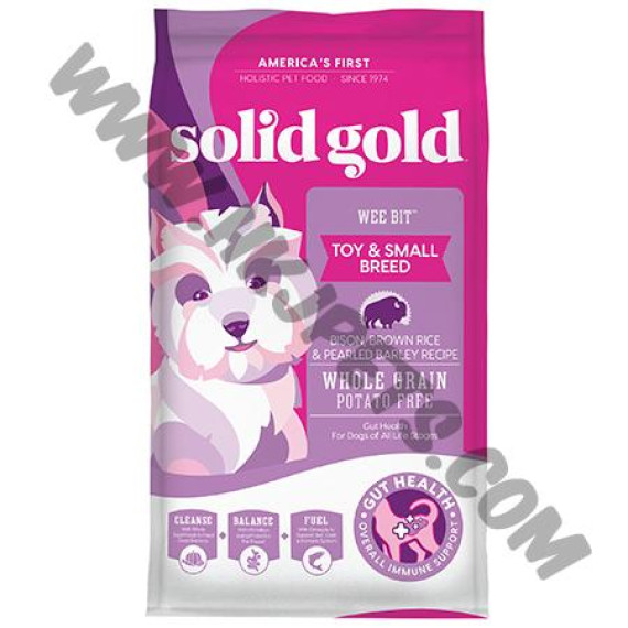 Solid Gold 小型成犬乾狗糧 野牛配方 (020，12磅)