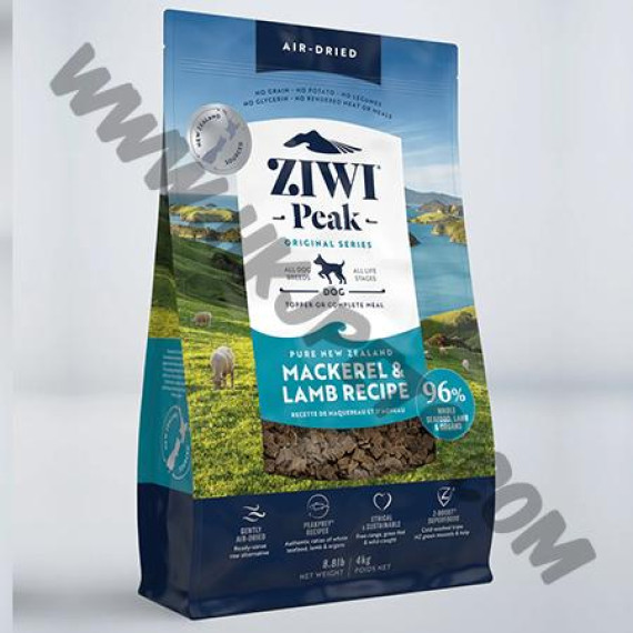 ZiwiPeak 狗料理 風乾脫水無縠物 鯖魚及羊肉配方 (1公斤)