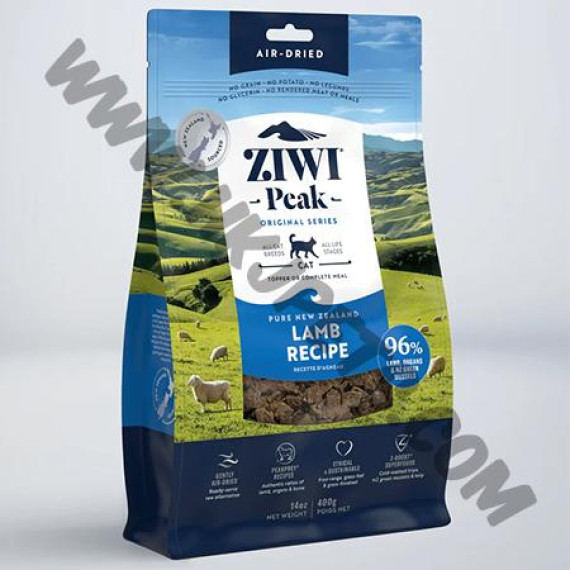 ZiwiPeak 貓料理 風乾脫水無縠物 羊肉配方 (藍，400克)