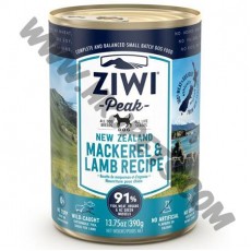 ZiwiPeak 狗料理罐頭 鯖魚及羊肉配方 (390克)
