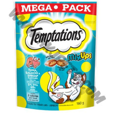 Whiskas Temptations Megapack 防牙石貓小食 吞拿魚，三文魚，蝦 (160克)