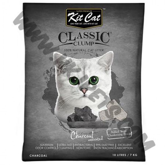 Kit Cat 天然凝結貓砂 (竹碳香味，10公升)