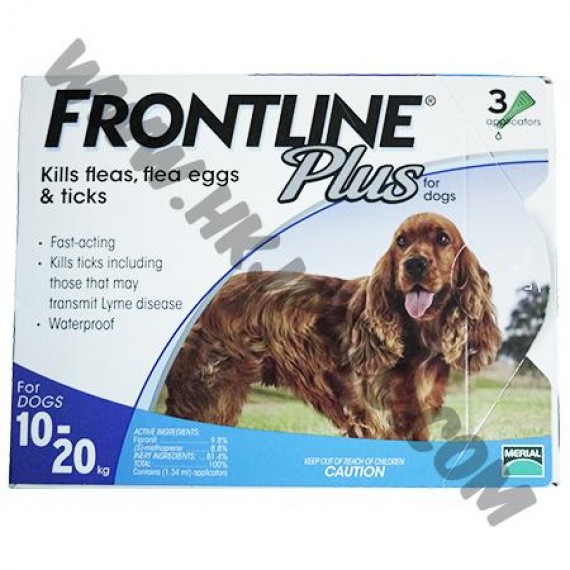 Frontline Plus (10至20公斤狗用，三支裝)