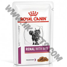 Royal Canin Prescription Diet 貓袋裝濕糧 Renal Beef 腎臟配方 (牛肉味) (85克)