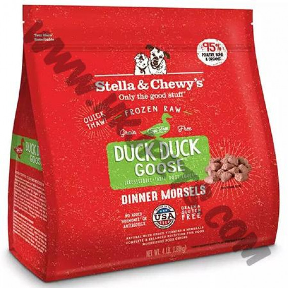 Stella & Chewy's 狗狗 冷凍生肉 Morsels 鴨肉併鵝肉配方 (4磅)