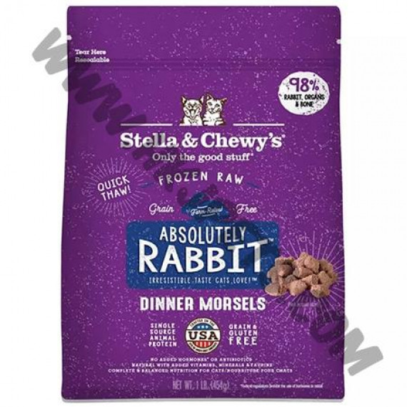 Stella & Chewy's 貓貓 冷凍生肉 兔肉配方 (1磅)