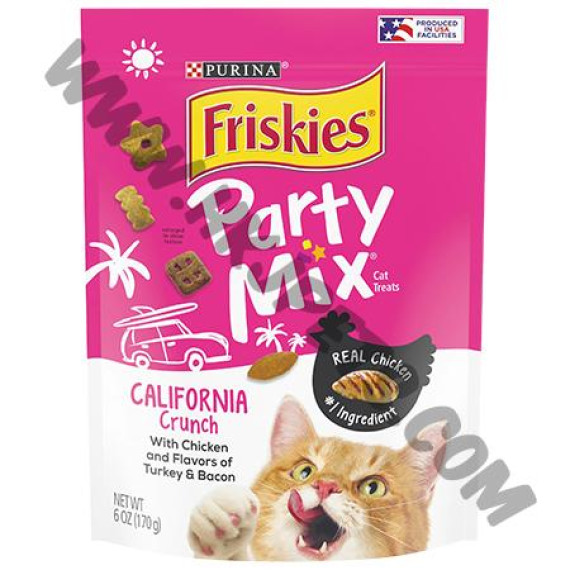 Party Mix 貓小食 California Crunch 雞肉，火雞及煙肉 (6安士)
