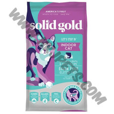 Solid Gold 無穀物 乾貓糧 室內三文魚配方 (256，6磅)