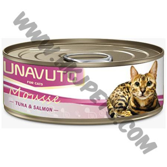 NUNAVUTO 慕思 貓貓主食罐 吞拿魚和三文魚 (NU-32，60克)