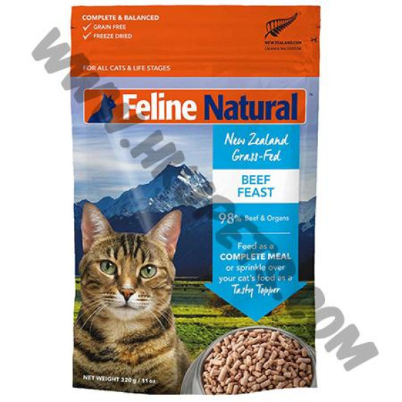 Feline Natural 貓貓 單一蛋白 牛肉配方 (320克)