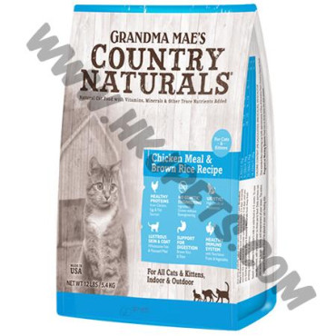 Country Naturals 全貓 雞肉糙米配方 Chicken Meal & Brown Rice (028，6磅) <EXP: 2024.07.13>