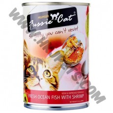 Fussie Cat 貓罐頭 純天然 海魚，蝦 (8，400克)