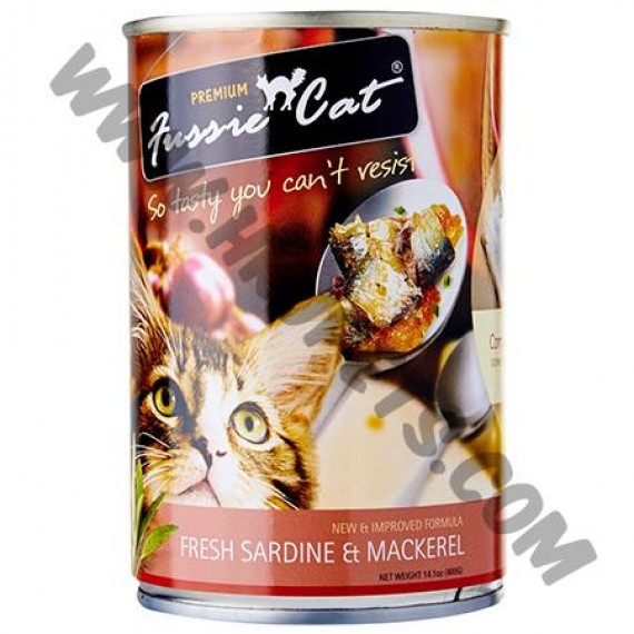 Fussie Cat 貓罐頭 純天然 沙丁魚，鯖魚 (10，400克)