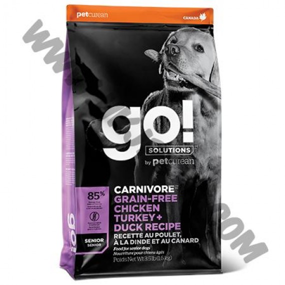 GO! Solutions 狗乾糧 Carnivore 無穀物 高齡犬配方 (12磅)