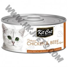 Kit Cat 無穀物 貓罐頭 雞肉加牛肉配方 (80克)