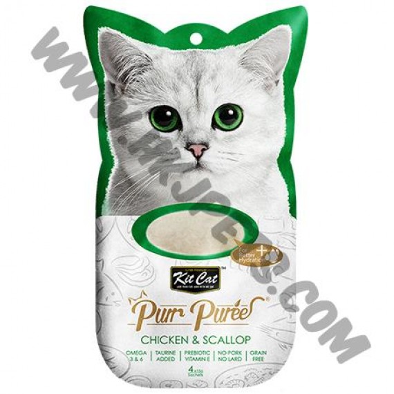 Kit Cat Purr Puree 肉醬系列 雞肉併扇貝配方 (4 x15克)