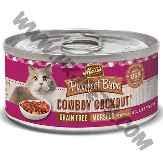 Merrick 無穀物貓罐頭 Cowboy Cookout 牧野風味 (3安士)